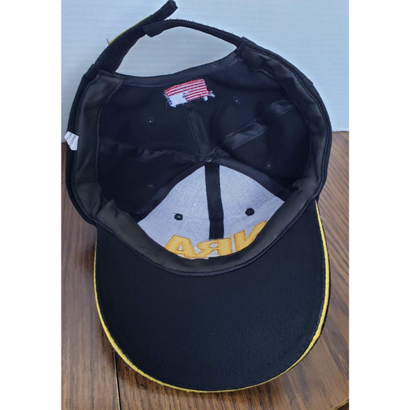 NRA Hat Cap Black and Gold with American Flag Mens Adjustable OSFM 100% Cotton - Picture 7 of 8